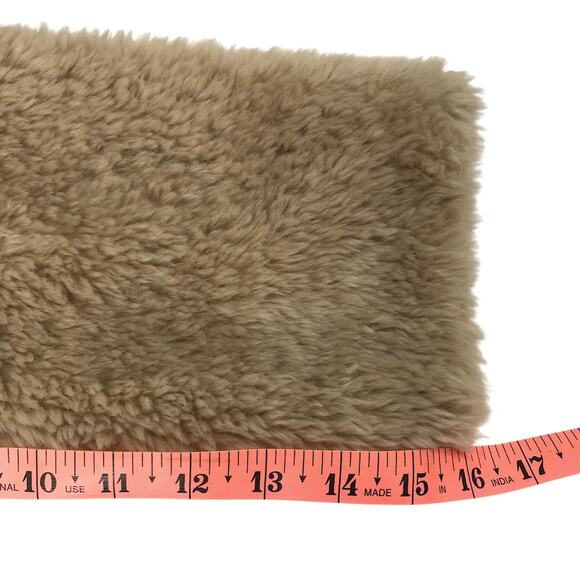 Australian Wool V Neck Fur Coat Women L Brown Soft Cozy Unique Boho Elegant NWT - Picture 14 of 14